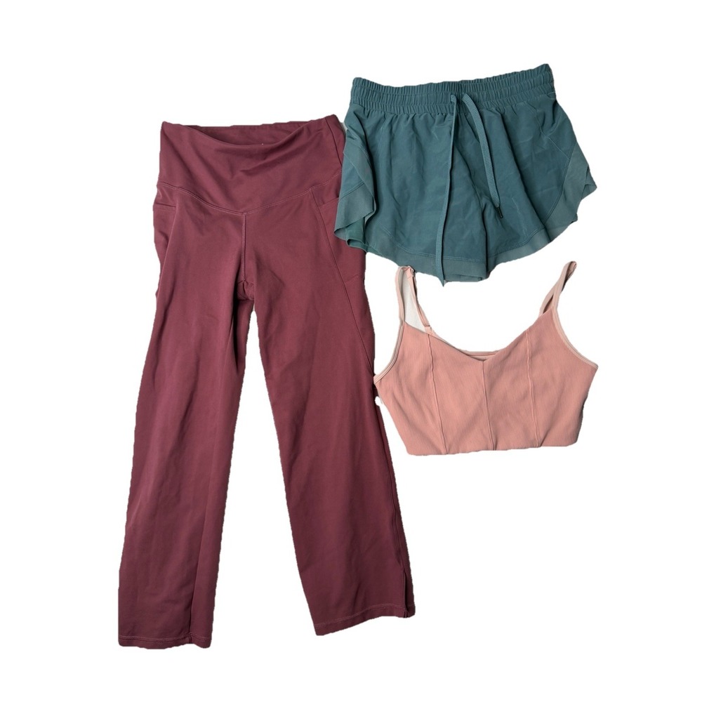 Women's Athletic Bundle Small Jockey Capri Leggings Sports Bra‎ Running Shorts
